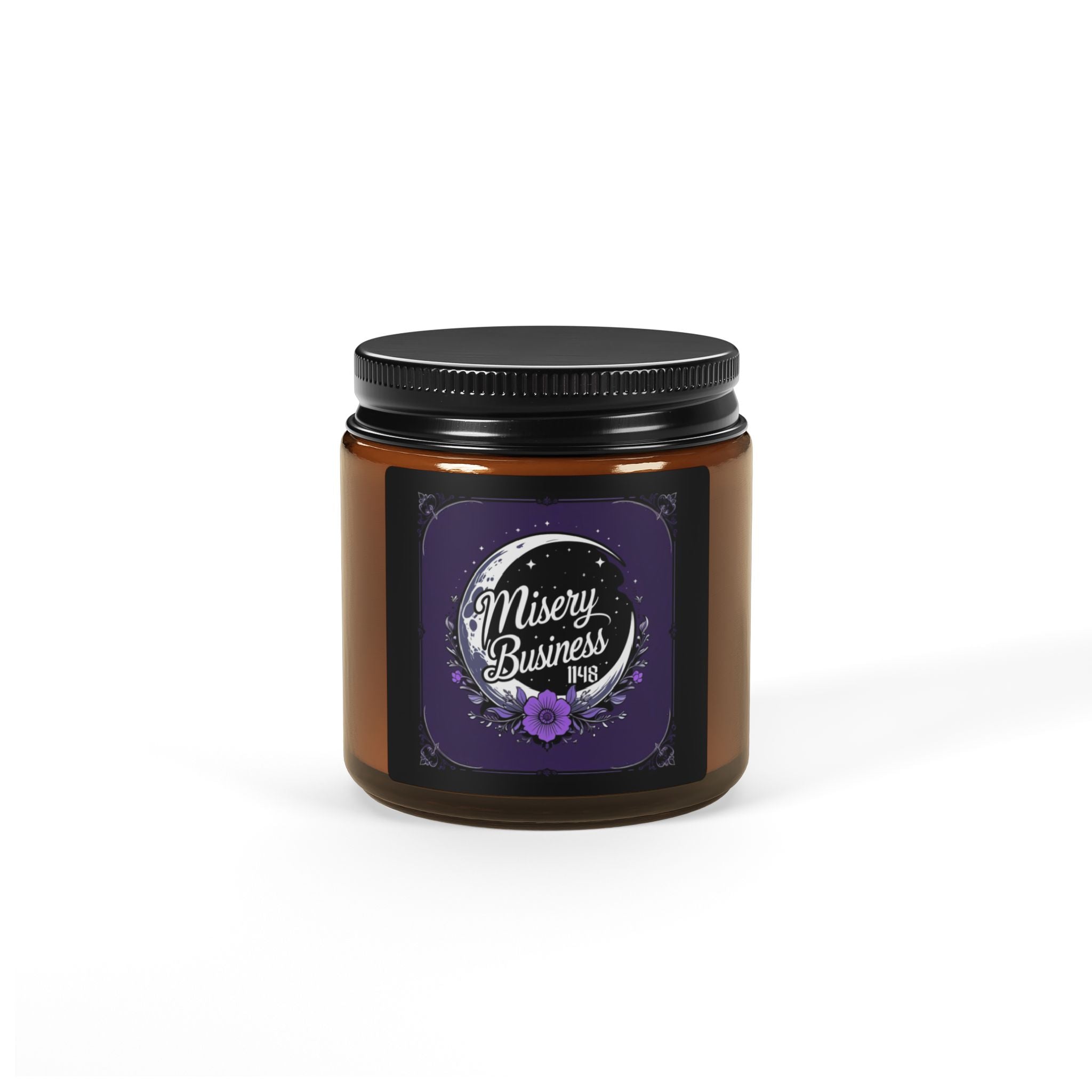 Misery Business Soy Scented Candle in 4oz Amber Jar
